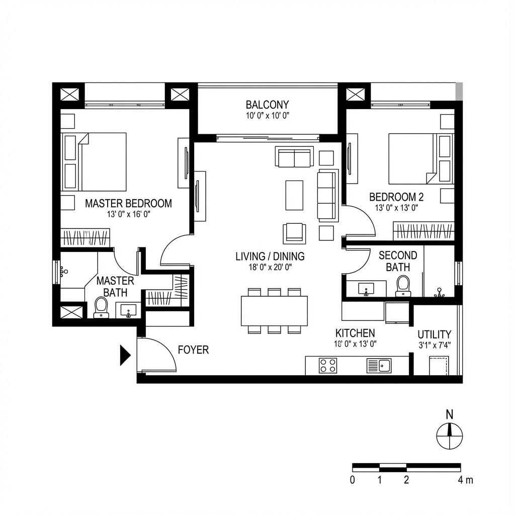 Type B - 2 BHK Comfort